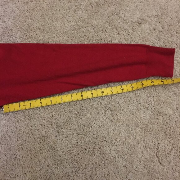 Natural Blend Merona Red with Gold Sequin Shoulders Button Down Cardigan - Picture 14 of 14